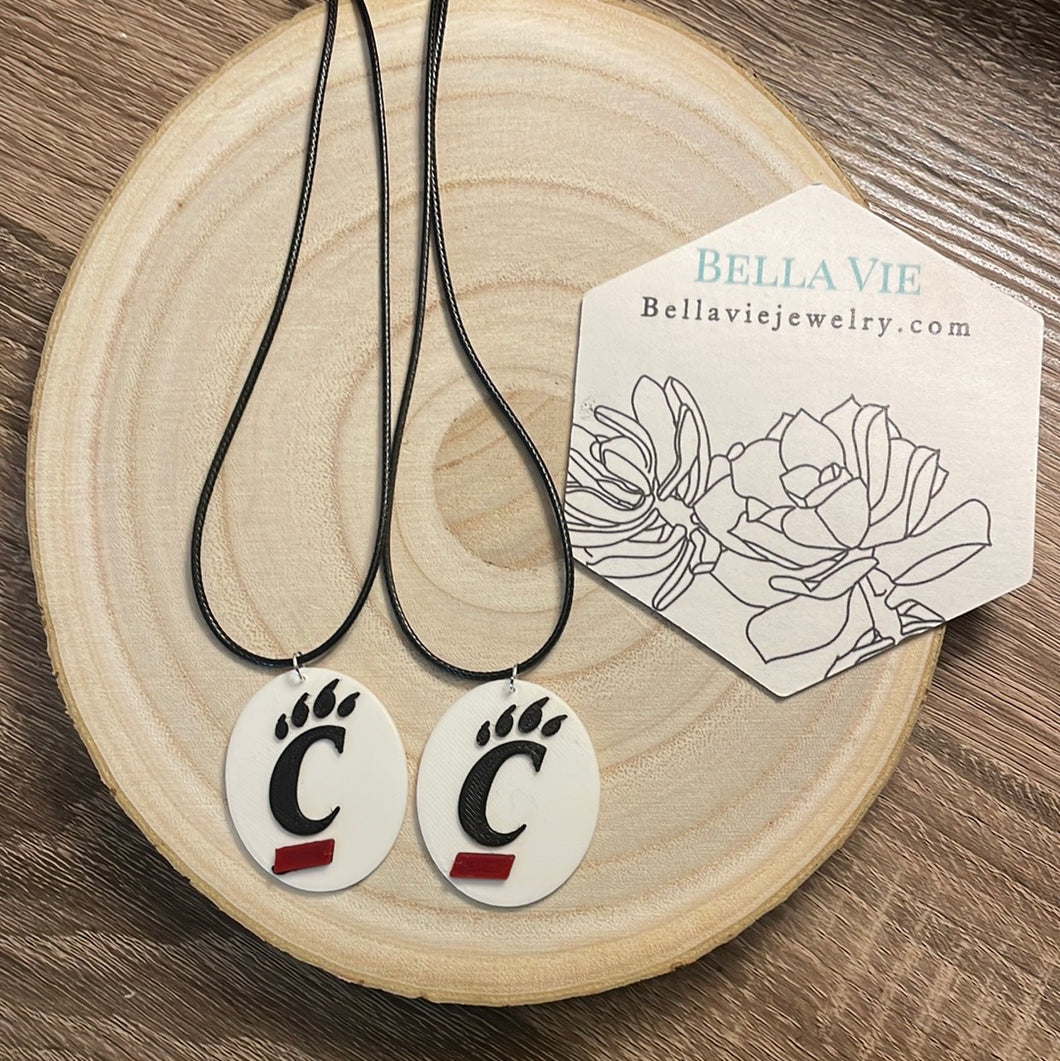 University of Cincinnati Pendant Necklace- 3-D printed