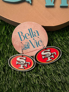 San Francisco 49ers Earrings3-D printed