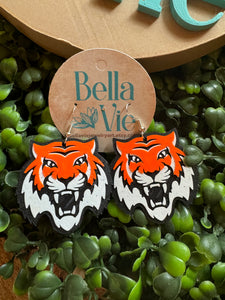 Cincinnati Bengals Tiger earrings- handmade by me 3-D printed 2 color options