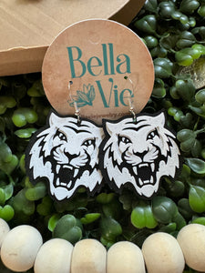 Cincinnati Bengals Tiger earrings- handmade by me 3-D printed 2 color options