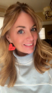 Love Heart Dangle Earings