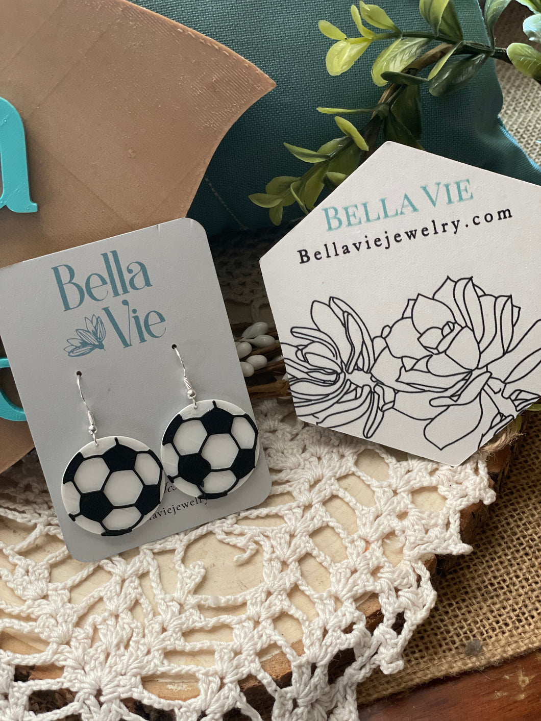 Soccer ⚽️ Ball- 3d printed earrings