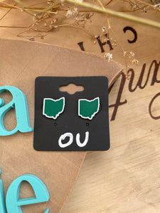 Ohio university stud earrings