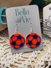 Load image into Gallery viewer, FC Cincinnati Soccer ⚽️ Ball- 3d printed earrings
