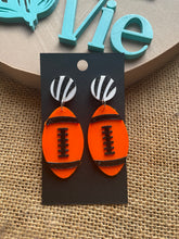 Load image into Gallery viewer, Cincinnati Bengals Football stud earrings- O/B
