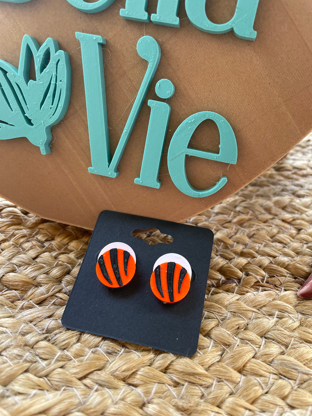 Bengals 2-color post earrings